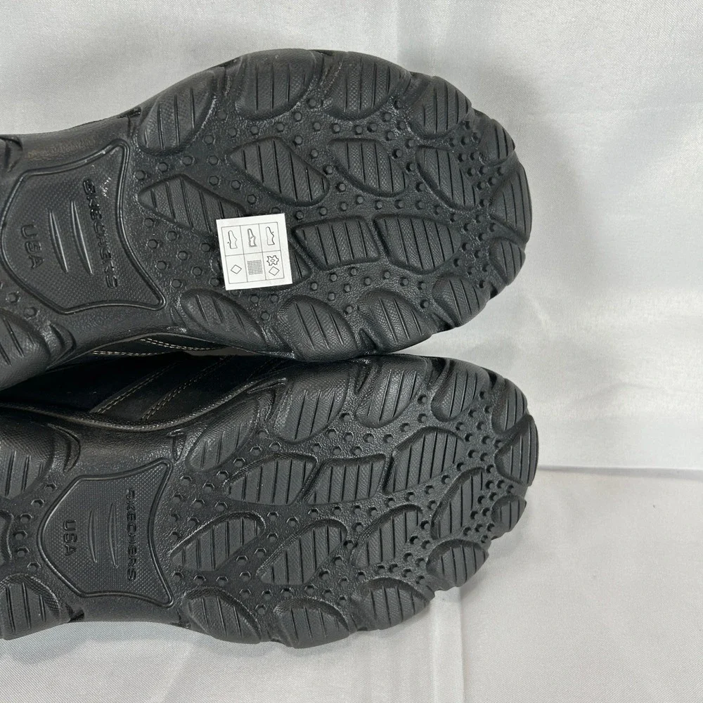 Skechers Relaxed Fit Mens Dark Brown Memory Foam Slip On Loafers Shoes Size 11